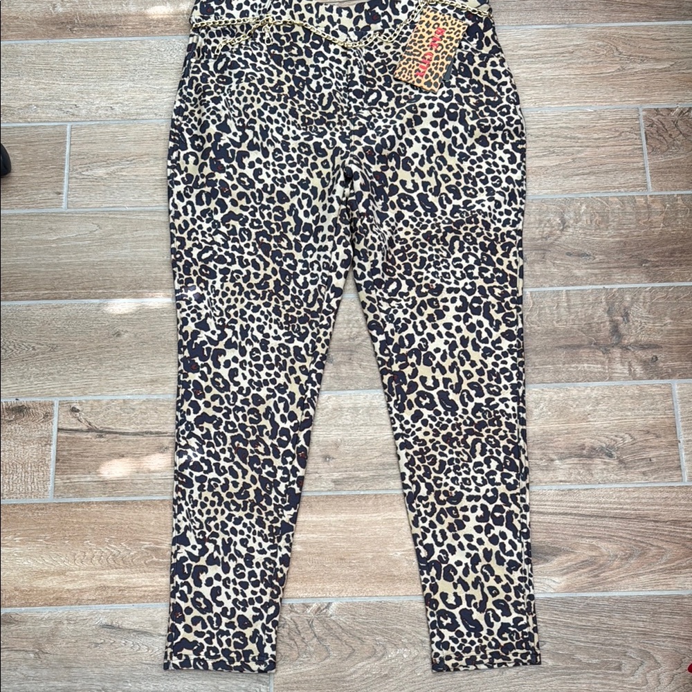 Leopard Print Women Jeans/Stretch fleece lined pants! Super soft and stretchy!